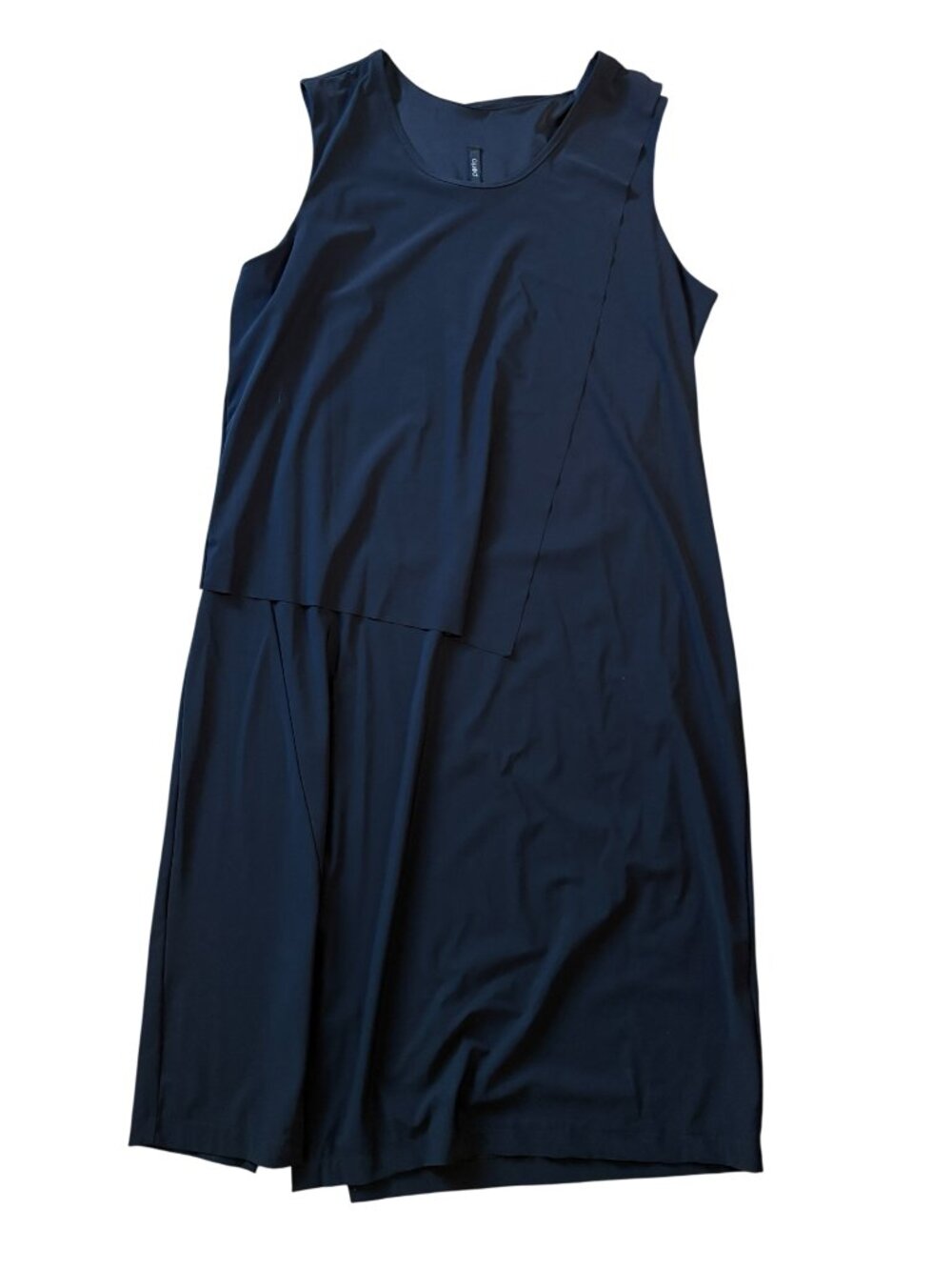Porto San Francisco black layered dress size 3 L large lagenlook sleeveless SF